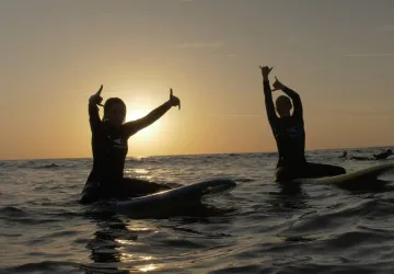 Sunset surf
