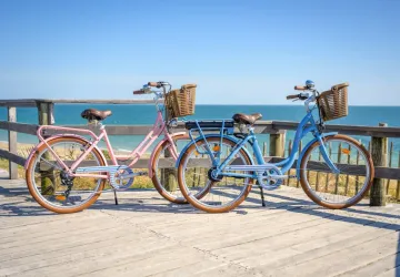 Vélo rose et bleu Beach Bikes